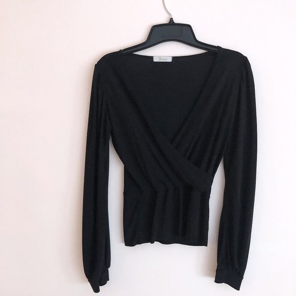 Black wrap blouse - Picture 1 of 3